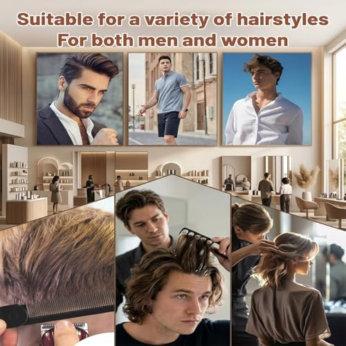 Image of Complete Comb Set for Men and Women, 3Pcs Hair Comb for Women, Texture Comb, Detangling and Foldable, ABS Material - Styling and Texture