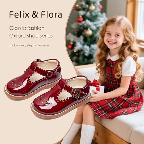 Image of Felix & Flora Toddler Little Girl Mary Jane Dress Shoes - Ballet Flats for Girl Party School Shoes