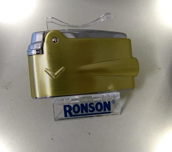 Ronson Premier varaflame Satin Gold Gas Lighter