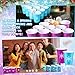VioraWhite 22 Pcs Snowflakes Party Game Set Plastic Blue Purple Snowflakes Cups with 8 Balls Set 16oz Disposable Cups and Balls for Adults Birthday Party Favors Supplies