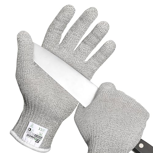 Image of Schwer 10 Pairs SlicePro A9 Cut Resistant Gloves, Food Grade, PR1501-G, XL | Non PFAS, No Glass Fiber, for Kitchen Food Prep, Mandolin Slicing, Meat Cutting, Oyster Shucking, Fish Fillet Processing