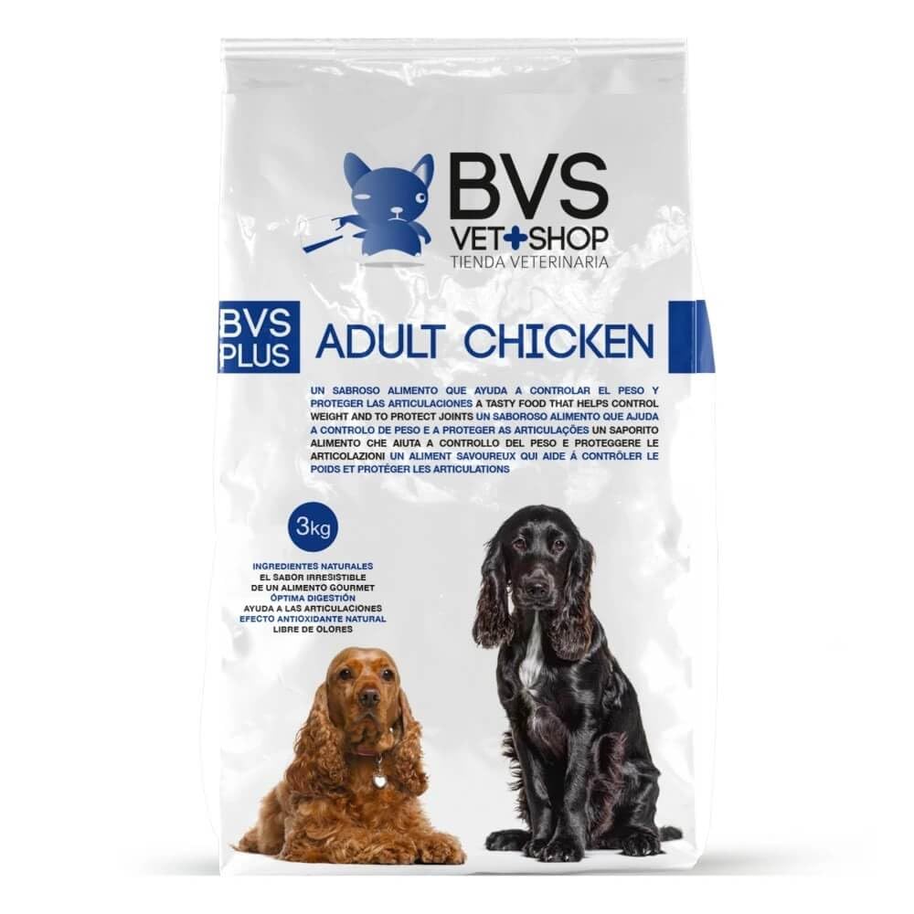 BVS Vet Shop | Adult Chicken para Perros | Sabroso alimento Completo elaborado con Carne Fresca de Pollo para Perros Adultos | 2 x 12 kg