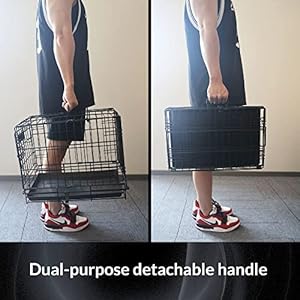 Foldable double door dog crate with leak proof track 24 inch   cucciolini doodles