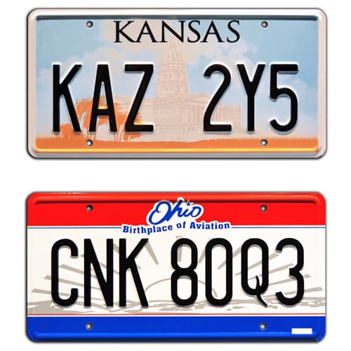 Winchester Impala | Kaz 2Y5 + CNK 80Q3 | Metal Stamped License Plates