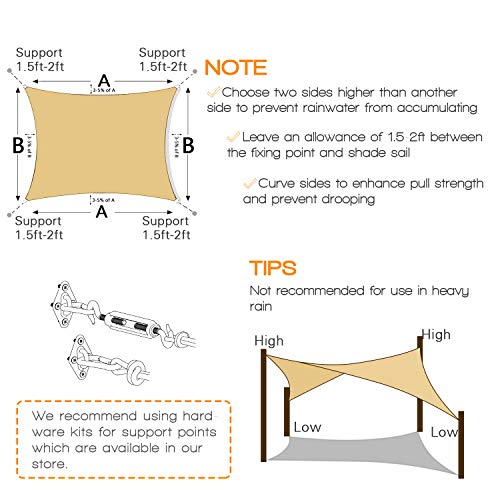 Amagenix YHSR162010 Sun Shade Sails Canopy thumb #4