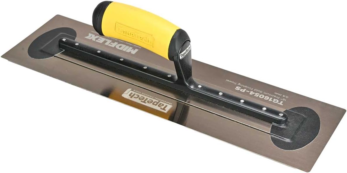 TapeTech 16" x 4.7" Gold Stainless Steel Finishing Trowel