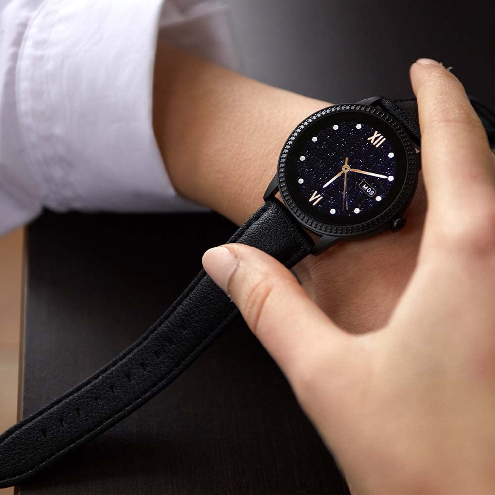 DCU TECNOLOGIC Jewel smartwatch smart watch lega di zinco ultra leggera e sottile touch screen da 1,08" alta definizione ips colore nero