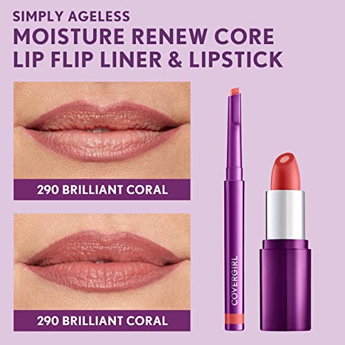COVERGIRL Simply Ageless Lip Flip Liner, Brilliant Coral, Pack of 1 - image 5