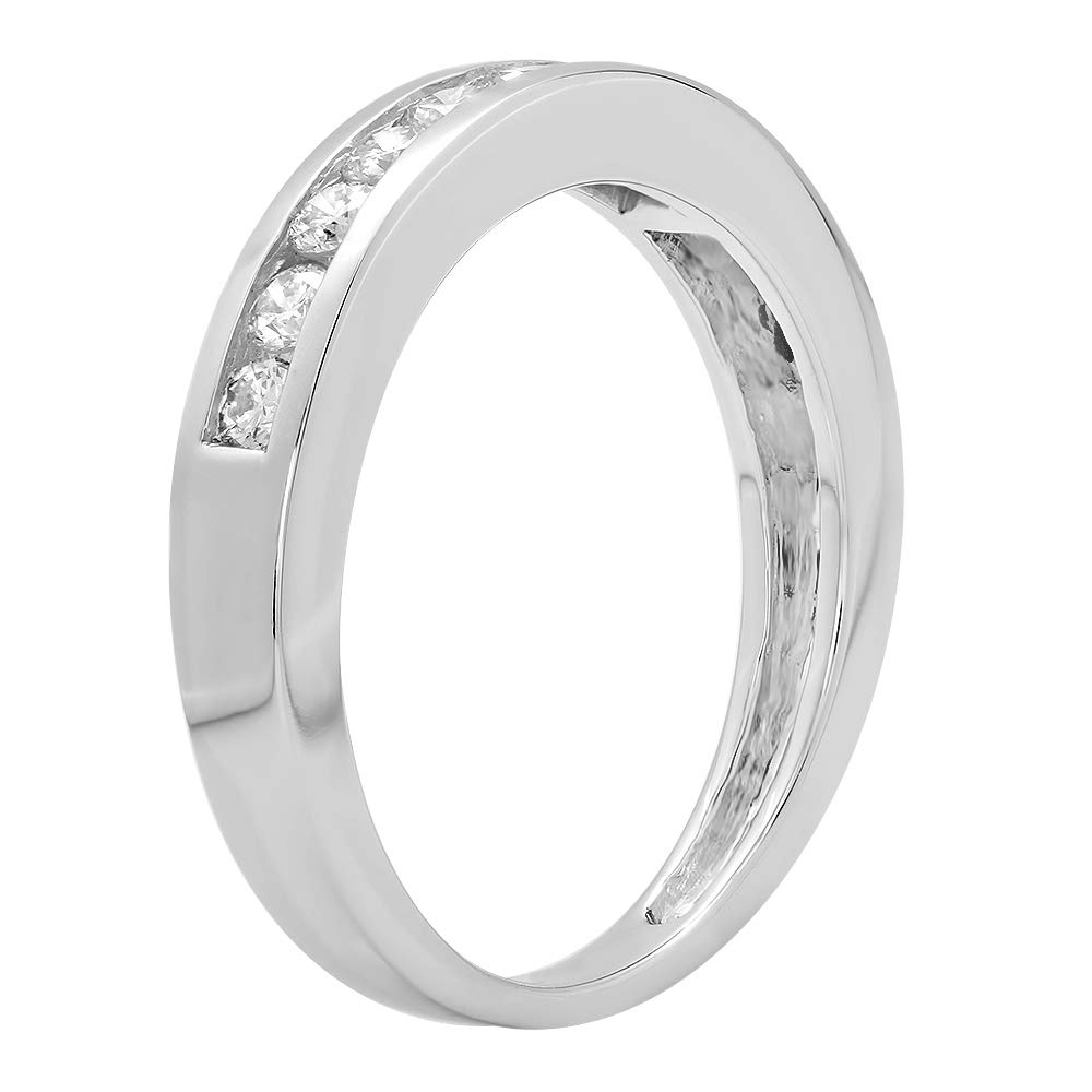 DazzlingRock Collection 10 quilates oro blanco redonda H-I Diamante cultivado en laboratorio