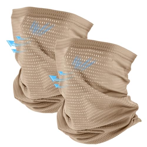 Image of Geyoga 2 /4 Pack Cooling Neck Gaiter Summer Breathable Balaclava Face Mask with Mesh Holes UV Protection Sun Scarf Men Women