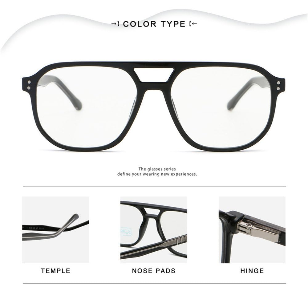 Lunettes unisexes à monture large et verres en polycarbonate, modèle 2026, adaptées au bureau, aux études et aux sorties quotidiennes.