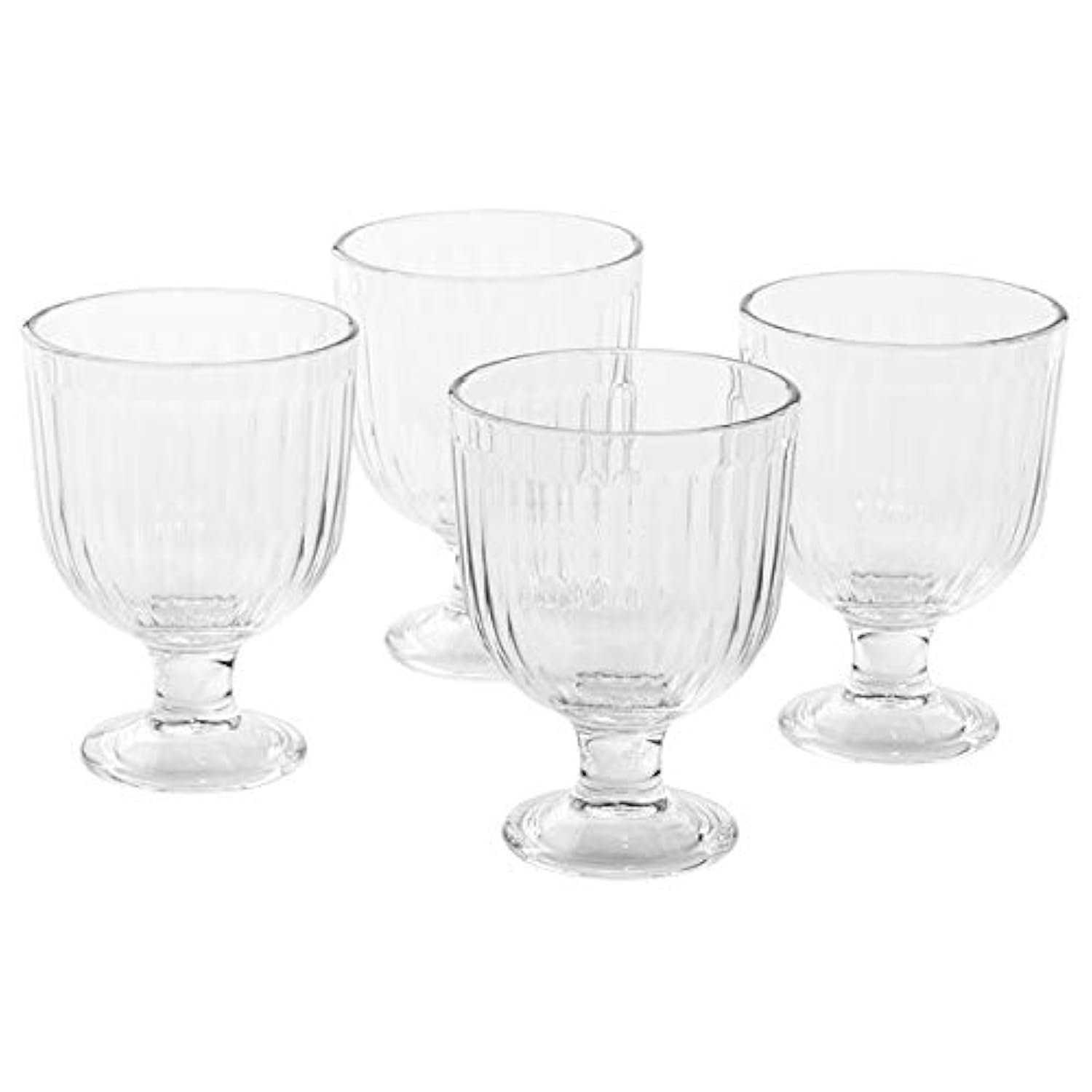jqmVardagen Pack Of 4 Goblet, Clear Glass, 28 Cl