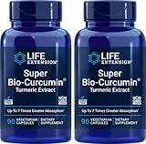 Life Extension Super Bio-Curcumin Turmeric Extract 400mg, 90 Veg Caps (Pack of 2) - Vegetarian Capsule - Non-GMO - Highly Absorbable