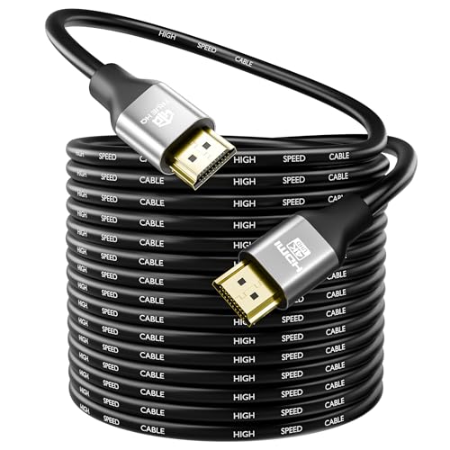 True HQ HDMI-Kabel V1.4 High Speed mit Ethernet ARC 3D Full HD 1080p PS4 Xbox One Sky HD TV Laptop Monitor CCTV Schwarz und Gold 20m