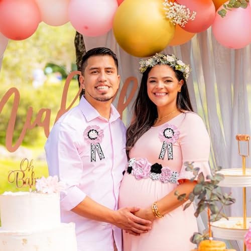 Vansolinne-Cow-Maternity-Sash-Mom-to-Be-Daddy-to-Be-Corsage-Set-Cow-Girls-Theme-Baby-Shower-Decorations-Farm-Animals-Cow-Pattern-Floral-Belly-Band-Gender-Reveal-Photo-Props-Keepsake-Gift Vansolinne Cow Maternity Sash Mom to Be Daddy to Be Corsage Set Cow Girls Theme Baby Shower Decorations Farm Animals Cow Pattern Floral Belly Band Gender Reveal Photo Props Keepsake Gift