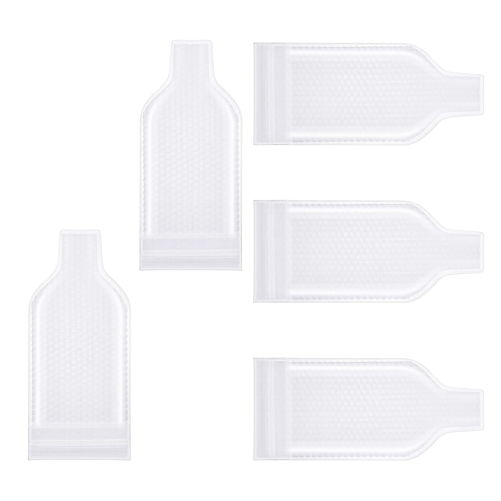 Kaeltsyn Spill Complimentary Foldable Liquid Bottle Carrier for Sparkling Wine Oil Scent Bottles 7x19 Inches Double Chain Sealed Bag
