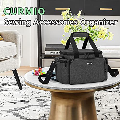 image for CURMIO Sewing Accessories Organizer, Large Sewing Supplies Storage Bag