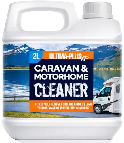 Ultima-Plus XP Caravan and Motorhome Cleaner - Removes Algae Black Streaks Dirt Grime and More - Easy to use Formula (2 Litres)