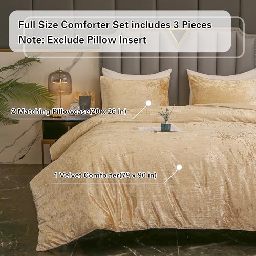 Yozen KOREANFUR CFT CAMEL F Full Size Korean Velvet Comforter Set Gold Camel thumb #4