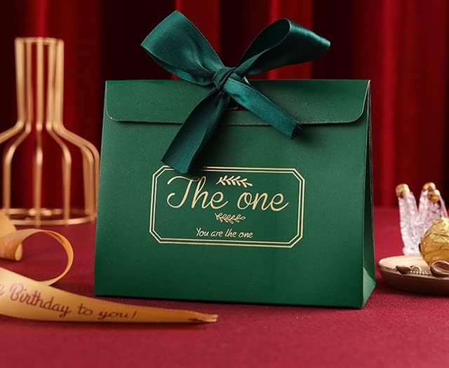 New Creative Wedding Candy Box high-end Wedding Companion Gift Box Wedding Candy Cookie Bag Birthday Box (D,50PCS)