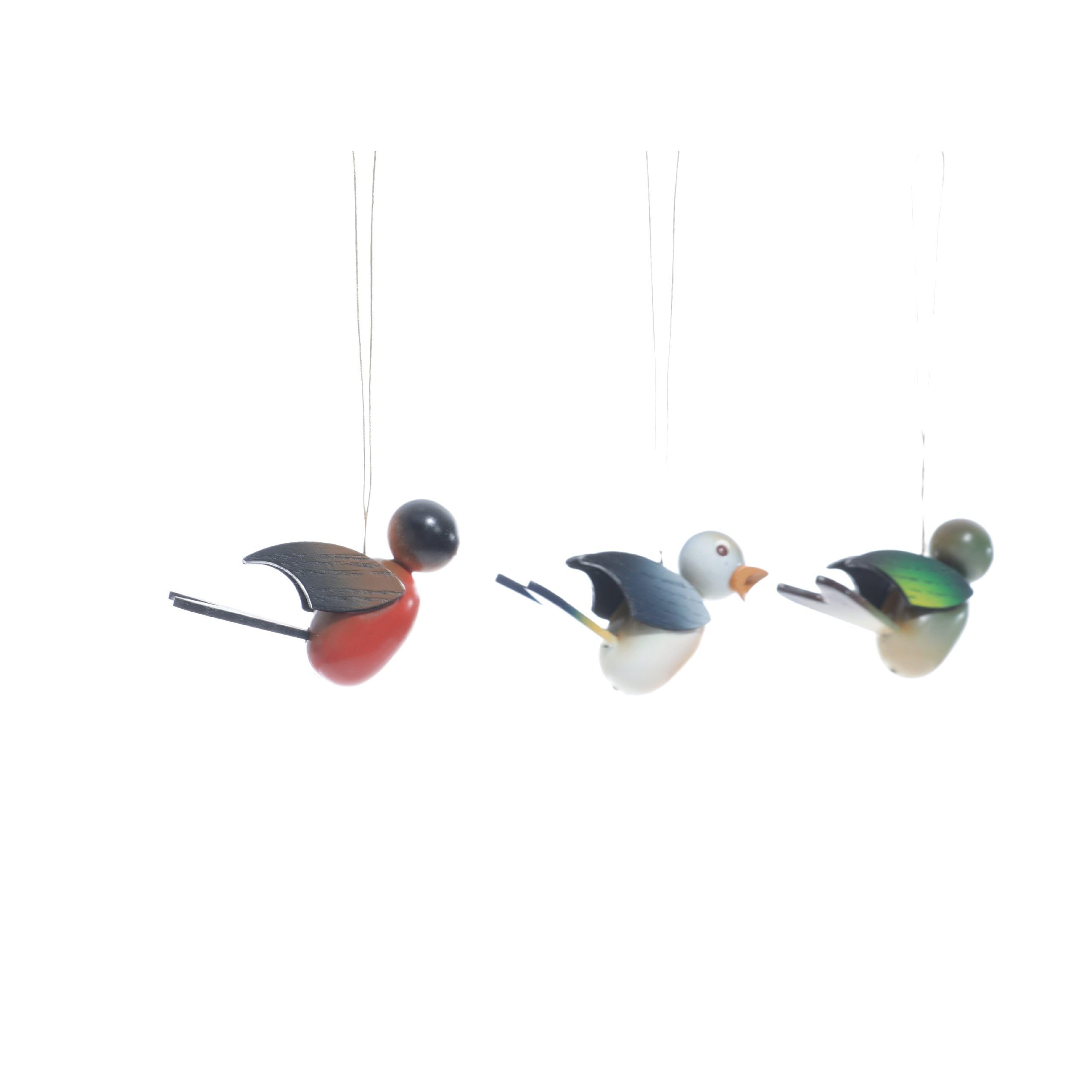 Rudolphs Schatzkiste Strauchbehang Singvögel hängend 3 Stück HxBxT 4x2x6cm NEU Christbaumschmuck Weihnachten Strauch Baumschmuck Frühling Frühlingsstrauch Holzschmuck Holz Seiffen Weihnachtsland