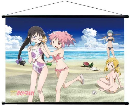 Amazon.co.jp: 魔法少女まどか☆マギカ B2タペストリー 水着 : ホビー
