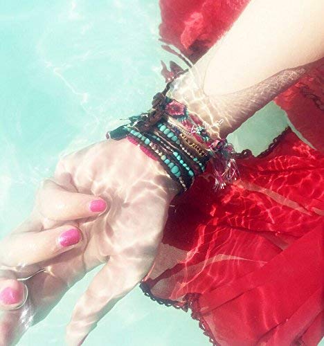 Image of KELITCH New Star Turquoise Bracelets Love Silver Beads 3 Wrap Bracelet Women Shell Pearl Bracelets