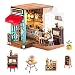 Rolife Wooden Mini House Crafts-DIY Model Kits with Furniture and Accessories- Handmade Construction Kit-Wooden Playset-Best Birthday for Boys and Girls (09 Coffee Shop)