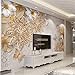 Produktbild Mddjj Benutzerdefinierte Mural Tapete Für Schlafzimmer Wände 3D Luxus Gold Schmuck Blume Schmetterling Hintergrund Tapeten Wohnkultur Wohnzimmer-140X100Cm