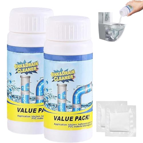 Wild Sink and Drain Cleaner, Powerful Sink & Drain Cleaner, 2025 Upgraded Foaming DrainCleaner For Sink, Wild Drain Unblocker, Wild Pipe Cleaner, For Kitchen Bathroom Toilet Shower Cleansing (2 set)