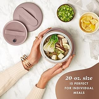Crock-Pot 20-Ounce Electric Lunch Box, Portable Food Warmer, Blush Pink | Perfect for Travel, Car, On-the-Go | Spill-Free, Dishwasher-Safe