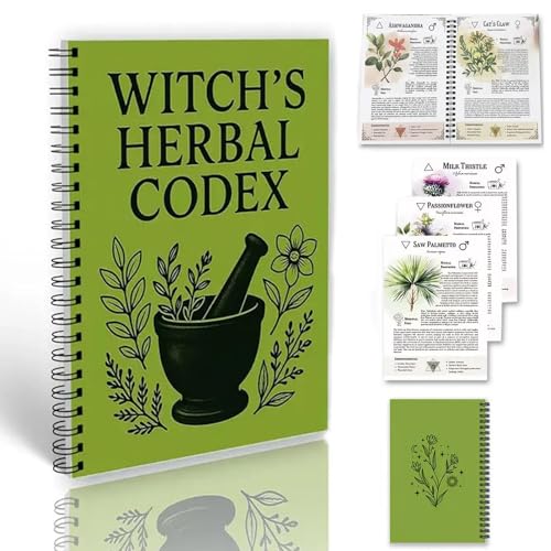 The Enchanted Herbalist's Notebook, Witch's Herbal Codex and Magical Herb