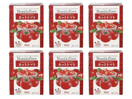_˕Y Bonta doro {^Eh[ Jbgg}g egpbN Chopped Tomatoes ITALIA 100%C^AYg}g ng}g pbN 퉷ۑ g}g g}gs[[ 390g×6pbN