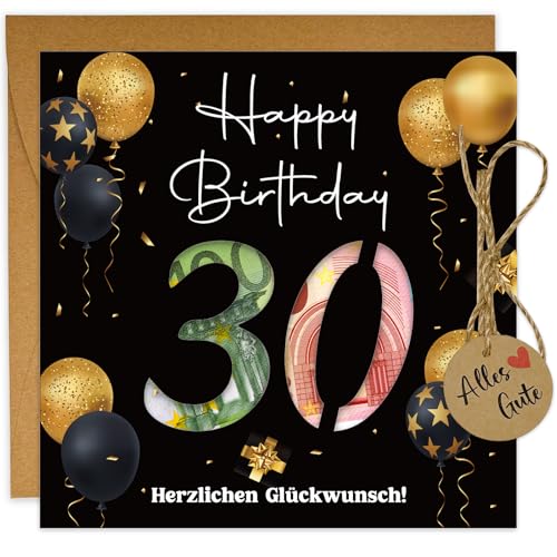 Geschenke 30 Geburtstag Frau Mann Lustige Geldgeschenke Geburtstag 30 Ideen Geburtstagskarte 30 mit Umschlägen