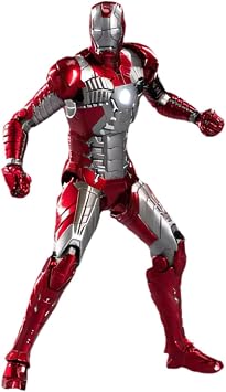 HiPlay ZD Toys Anniversary Series Collectible Figure Full Set Iron Man MK5, Illuminated Edition, Height 18cm Miniature Action Figurine FGBMK5