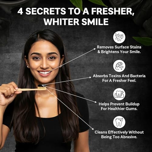 Image of Charcoshine Activated Charcoal Toothpaste 150g | with Bamboo Charcoal & Papaya Extract | Natural Teeth Whitening, Plaque Removal & Fresh Breath | Gentle on Teeth and Gums
