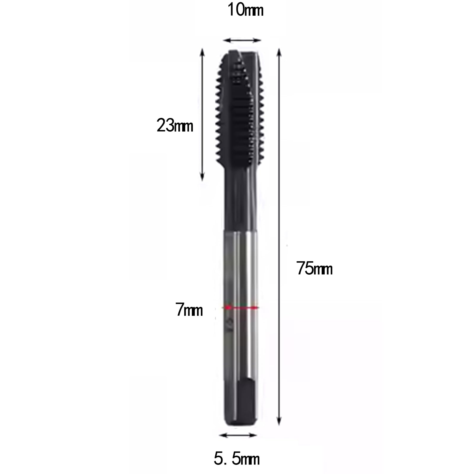 MACHSWON Machine Tap M10x1.5mm Metric Machine Taps High Speed Steel Screw Tapping Threading Milling Tap Machinist Repair DIY Tool Tip Tap - Image 2