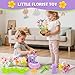 deAO Fabric Flower Bouquets Toys Flower Press Kit DIY Flowers Making Toy Arts and Crafts for 3+ Year Old Toddler Girls Educational Activity Preschool Toys Birthdays Christmas Gift