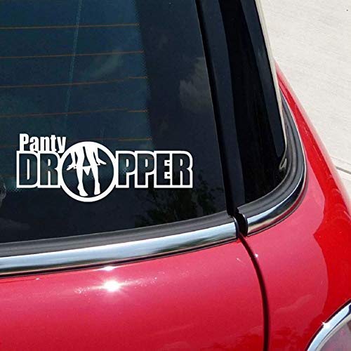 Image of 3pcs 7 inch Panty Dropper Stickers Sexy Girl Joking Funny Decal Reflective Vinyl Stickers for Car Bumper Window Laptop (White)