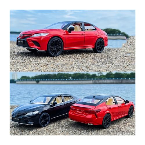 Image of 124 Diecast Car Toyto Camry Diecast Metal Toy Car for Kids Light Sound Pullback Openable Door