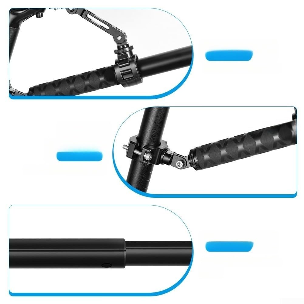Für Insta360-kompatible Fahrradhalterung aus Aluminiumlegierung, verstellbare Stangenlänge 112,5 cm, funktioniert mit DJI-Plattformen
