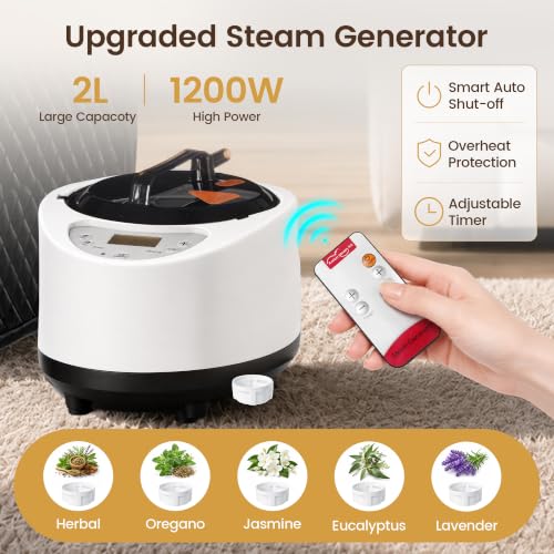 Personal Portable Steam Sauna for Home, 2L 1200W Pop up Sauna Box - Image 3