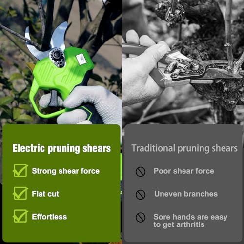 Yougfin Battery Powered Pruning Shears With 4 Adjustable Cutting Diameter thumb #3
