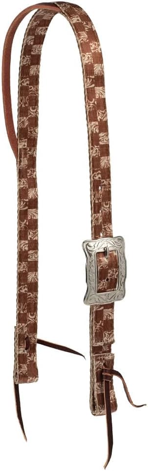 WEAVER Poly Split Ear Headstall Checkerboard