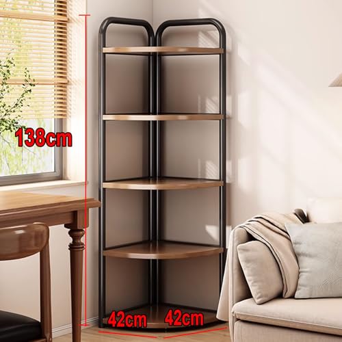 Mueble esquinero de baño independiente con estantes abiertos modernos 7