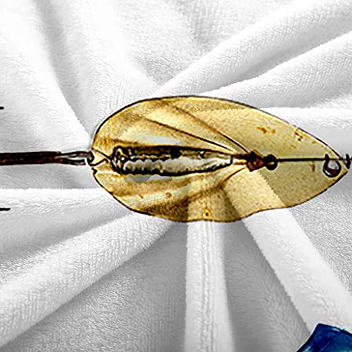 Couverture microfibre de qualité supérieure impression 3D hameçon coloré