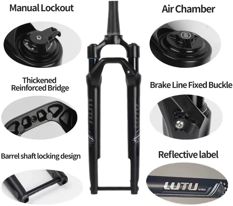 Amazon.co.jp: ロードバイク サスペンションフォーク 700C グラベルロードバイクフォーク 50mm トラベル 100 * 12mm  スルーアクスル 手動ロックアウト ディスクブレーキ バイクフロントフォーク(Matte) : 車＆バイク 700C グラベルロードバイク サスペンションフォーク XC 40mm トラベル 1-1/2インチ テーパード ツーリング ディスク