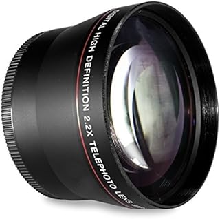 58MM 2.2x Telephoto Conversion Lens for Canon EOS Rebel T6s, T6i, SL1, T5, T5i, T4i, T3, T3i, T1i, T2i, XSI, XS, XTI, XT, 70D, 60D, 60Da, 50D, 40D, 30D, 20D, 10D, 7D, (100D, 300D, 350D, 400D, 450D, 500D, 550D, 600D, 650D, 700D, 750D, 760D, 1000D, 1100D, 1200D) Digital SLR Cameras (Compatible With 18-55mm, 50mm 1.4 , Lens)
