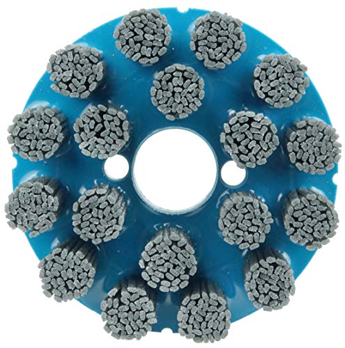 Image of Weiler 85800 3-1 /2 inch Nylox Disc Brush, Rectangular Filament, 320SC Fill, 7 /8 inch Arbor Hole, Made in The USA