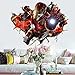 XXYYKK Wandtattoo Avengers Spiderman 3D-Aufkleber Iron Man Captain America Wandaufkleber Wandtattoo Kinderzimmer Thor Holk Wandtattoo Schlafzimmer Superman Wandtattoo Wohnzimmer 18 (50×70cm)